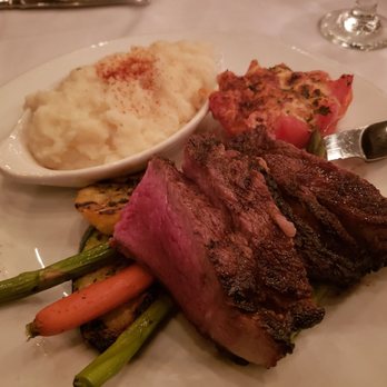 The Derby - Medium Rare steak. It was the Tomahawk for 2,with veggies And mash potatoes. - Steakhouses Near Me - Arcadia, California
