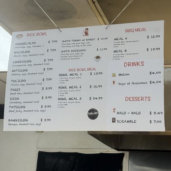 Dollar Hits - Menu as of 7/2026 - Filipino Near Me - West Covina, California