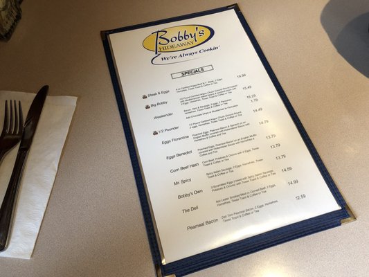 Menu photo 5 Bobby's Hideaway Mississauga, ON