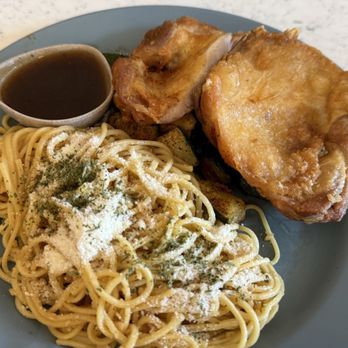 Soup Shop - Garlic Noodle with Crispy Chicken - Noodles Near Me - Cerritos, California Soup Shop - Garlic Noodle with Crispy Chicken - Noodles Near Me - Cerritos, California