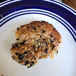 Everything bagel focacia piece