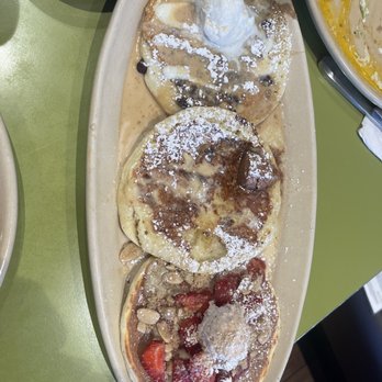 Snooze, an A.M. Eatery - Pancake flight - Breakfast & Brunch Near Me - Orange, California Snooze, an A.M. Eatery - Pancake flight - Breakfast & Brunch Near Me - Orange, California