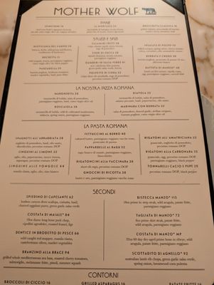 Menu photo 5 Mother Wolf Las Vegas, NV