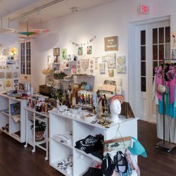 Glitter Box NO - A view of the space! Art & t shirts, pins & jewelry, postcards & candles!!!