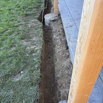 Elevated Exteriors - Ground work for French drain - Gutter Services Near Me - Windsor, Colorado