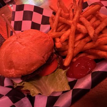 Kelly's Olympian - * Veggie Burger with fries * - Dive Bars Near Me - Portland, Oregon