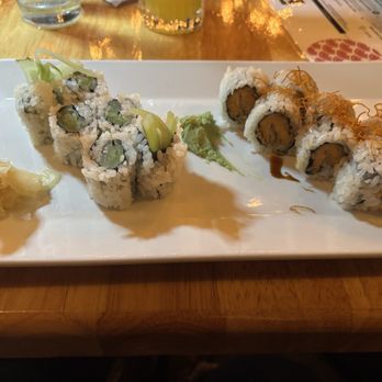 Akasaka Sushi - Cucumber Roll and Sweet Plantain Tempura Roll - Korean Near Me - Orlando, Florida