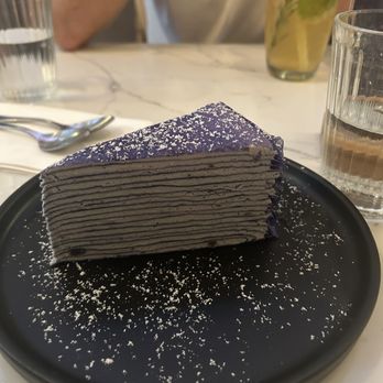 Prince Tea House - Purple Yam Mille Crpes Cake - Tea Rooms Near Me - Flushing, New York Prince Tea House - Purple Yam Mille Crpes Cake - Tea Rooms Near Me - Flushing, New York