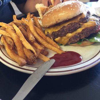 Littlerock Grill - Double cheese burger with fries. It's huge! - Pizza Near Me - Littlerock, California Littlerock Grill - Double cheese burger with fries. It's huge! - Pizza Near Me - Littlerock, California