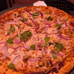 Medium BBQ Chicken pizza - delicious - one of my top 5 BBQ Chicken pizzas