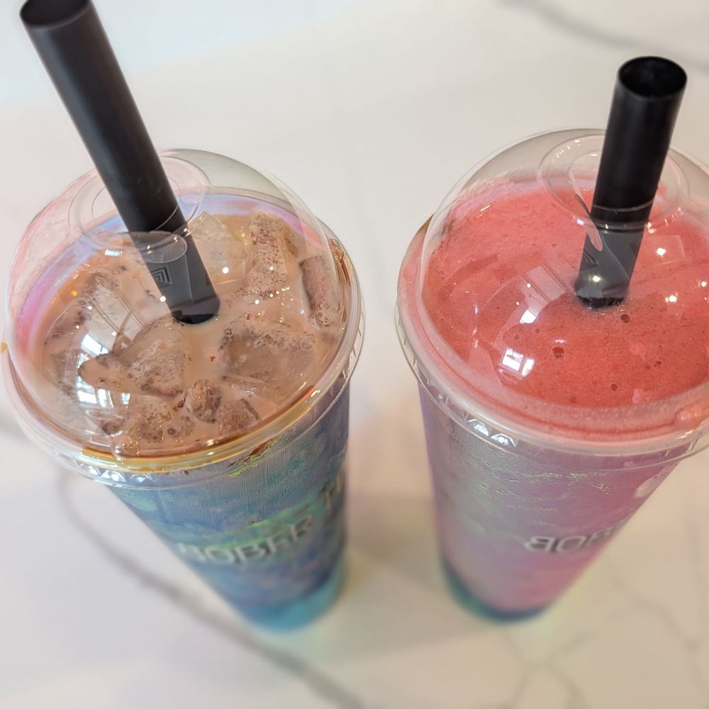 Bobalato & Mochi - Brown sugar boba tea & strawberry green tea smoothie - Sandwiches Near Me - Carmel, Indiana Bobalato & Mochi - Brown sugar boba tea & strawberry green tea smoothie - Sandwiches Near Me - Carmel, Indiana
