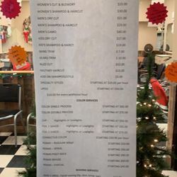 Salons By JB - Our price list