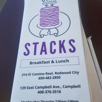 Stacks - Menu cover - Breakfast & Brunch Near Me - Redwood City, California