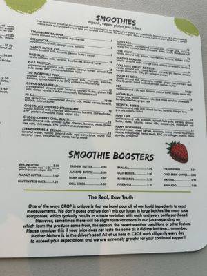 Menu photo 1 CROP Juice Sarasota, FL