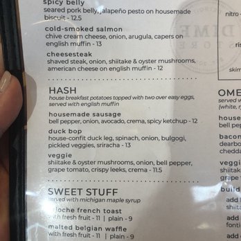 Dime Store - Menu - Breakfast & Brunch Near Me - Detroit, Michigan