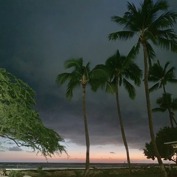 House Without A Key - Rain clouds moved in at sunset - Seafood Near Me - Honolulu, Hawaii
