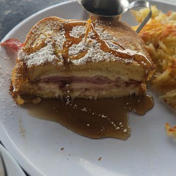 Breakers Breakfast, Brunch & Lunch - Monte Cristo with syrup on top - Breakfast & Brunch Near Me - Pacifica, California Breakers Breakfast, Brunch & Lunch - Monte Cristo with syrup on top - Breakfast & Brunch Near Me - Pacifica, California