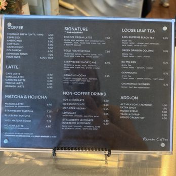 Repose Coffee - Menu - Coffee & Tea Near Me - Placentia, California