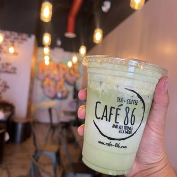 Cafe 86 - Matcha Pandan Drink - Desserts Near Me - San Fernando Valley, California Cafe 86 - Matcha Pandan Drink - Desserts Near Me - San Fernando Valley, California