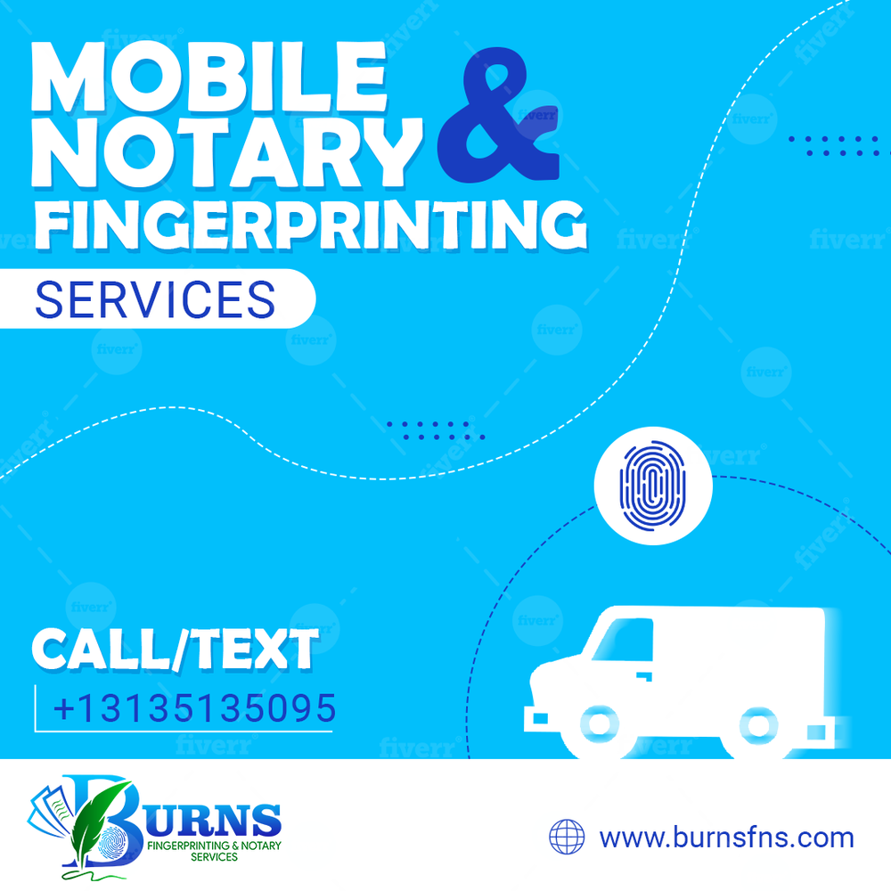 BURNS FINGERPRINTING AND NOTARY SERVICES Detroit, Michigan Updated