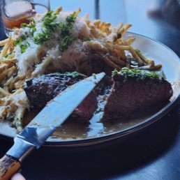 Steak and parm fries