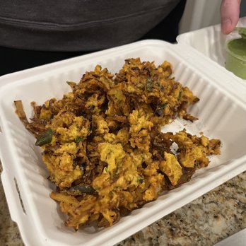Suvai Biriyani & Curries - Pakora Onion (we love this, it's small pieces compared to clumps like we've had at other restaurants. We sprinkle it on top our entrees.) - Indian Near Me - Monrovia, Maryland Suvai Biriyani & Curries - Pakora Onion (we love this, it's small pieces compared to clumps like we've had at other restaurants. We sprinkle it on top our entrees.) - Indian Near Me - Monrovia, Maryland
