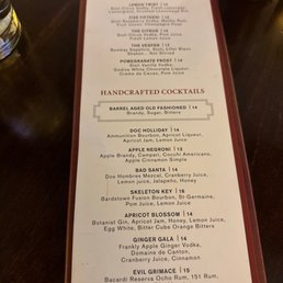 Mason street cocktail menu Mason street cocktail menu