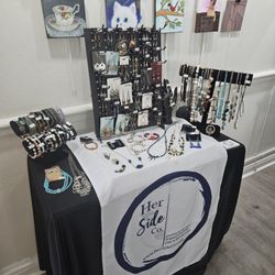 Her Side Co - Her Side Co jewelry display at the Cecil County, MD Arts Council