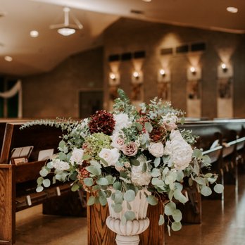 A Soiree to Remember - Florals at church - Wedding Planning Near Me