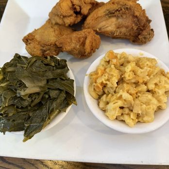 Station 17 - Chicken dinner with standard collard greens and macaroni. So good! - American Near Me - Adams Run, South Carolina Station 17 - Chicken dinner with standard collard greens and macaroni. So good! - American Near Me - Adams Run, South Carolina