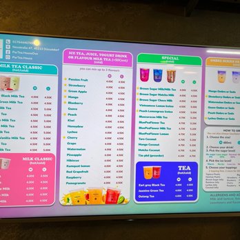 Partea - Menu - Bubble Tea Near Me - Dusseldorf, NW