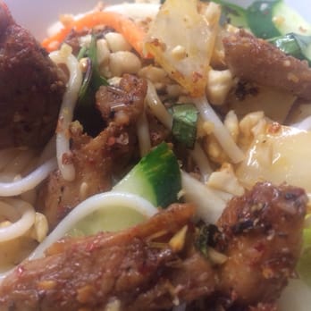 Insomnia - Close up of lemongrass chicken. Yum! - Coffee & Tea Near Me - Honolulu, Hawaii