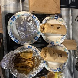 3 Salas for all this food plus no onion and cilantro on the tacos this is terrible! 3 Salas for all this food plus no onion and cilantro on the tacos this is terrible!