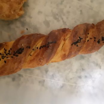 Paris Baguette - Twisted pastry with black sesame seeds. Perfect colour on this baked item! They've got it down pat at Paris Baguette. - Bakeries Near Me - North York, Ontario
