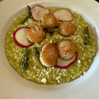 Whitstran Steaks & Spirits - Asparagus Risotto with Scallops - Steakhouses Near Me - Prosser, Washington