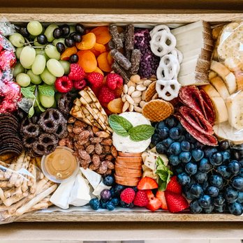 Idaho Cheese and Vine - Board for 6-8. Artisan curated and beautifully designed on a wood board that you can use over and over! - Specialty Food Near Me Idaho Cheese and Vine - Board for 6-8. Artisan curated and beautifully designed on a wood board that you can use over and over! - Specialty Food Near Me