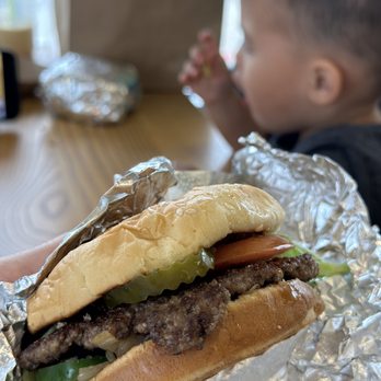 Five Guys - Little Hamburger ($7.49) - Burgers Near Me - Sugar Land, Texas Five Guys - Little Hamburger ($7.49) - Burgers Near Me - Sugar Land, Texas