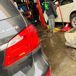 Ace Discount Tires - I blurred out the young ladies face but her car was being worked on as it's clearly lifted on a jack.