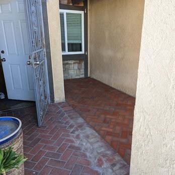 Joel & Sons Landscape Construction - Freshly laid bricks to match existing herringbone pattern. - Landscaping Near Me Joel & Sons Landscape Construction - Freshly laid bricks to match existing herringbone pattern. - Landscaping Near Me