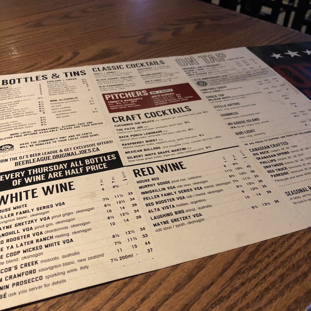 Original Joe's Restaurant & Bar - Bars Near Me - Vancouver, British Columbia Original Joe's Restaurant & Bar - Bars Near Me - Vancouver, British Columbia
