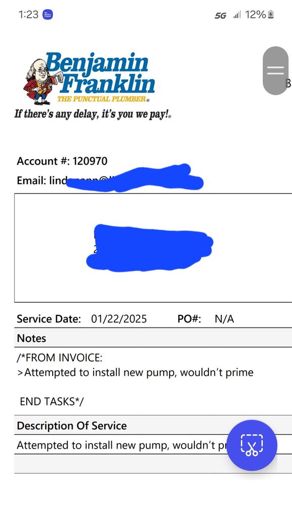 Slide of Benjamin Franklin Plumbing