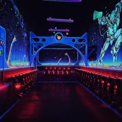Laser Maxx - Laser tag airlock at LaserMaxx San Jose, where players get ready for the action