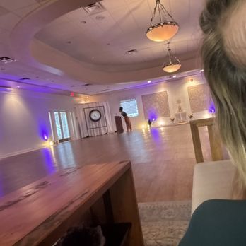 Casa Mannabliss - The yoga studio and the teacher setting up the zoom feed. - Yoga Near Me - Delray Beach, Florida