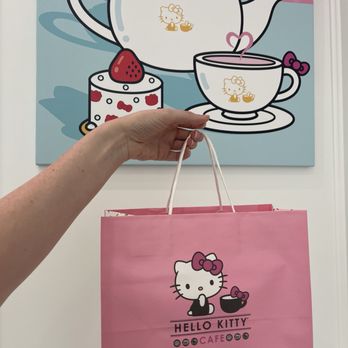 Hello Kitty Cafe - They give the bag with the purchase of food or merch - Themed Cafes Near Me - Santa Clara, California