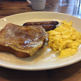 Frisco Diner - French toast, eggs and chicken sausage links. - Breakfast & Brunch Near Me - Frisco, Texas