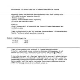 Vet analysis
