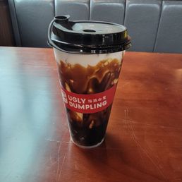 Brown sugar Bubble "Boba" tea. Its not too sweet.
