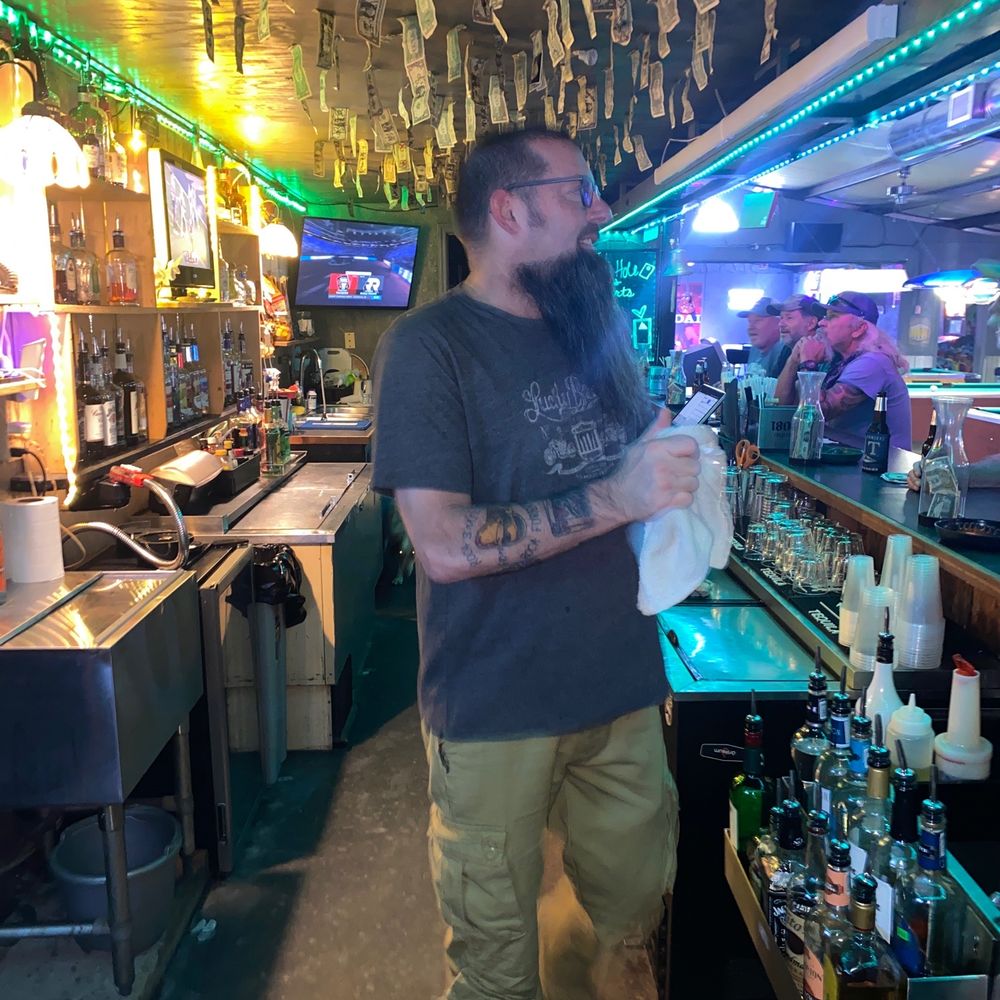 Lula Pearl Bar - a man standing at the bar - Bars Near Me - Grant, Oklahoma