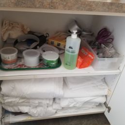 "Clean" storage in the wax room