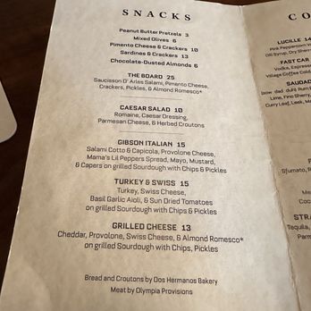 The Gibson PDX - Menu - Salad Near Me - Portland, Oregon